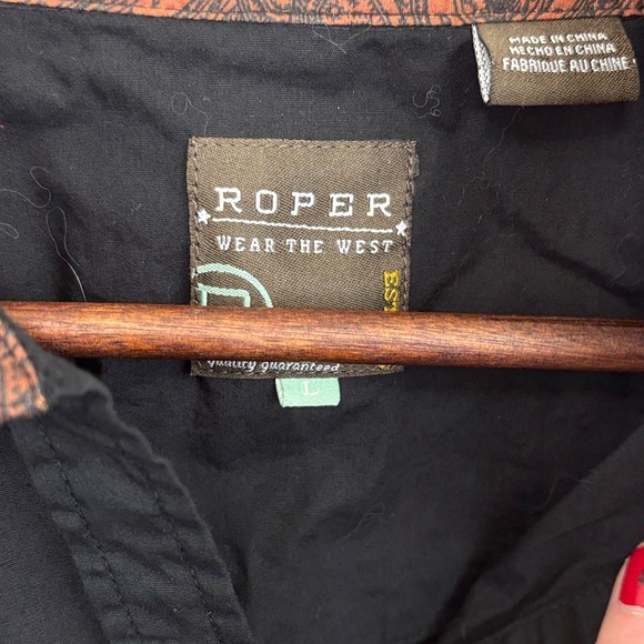 Roper Black Button Down Shirt for Women - Picture 3 of 4